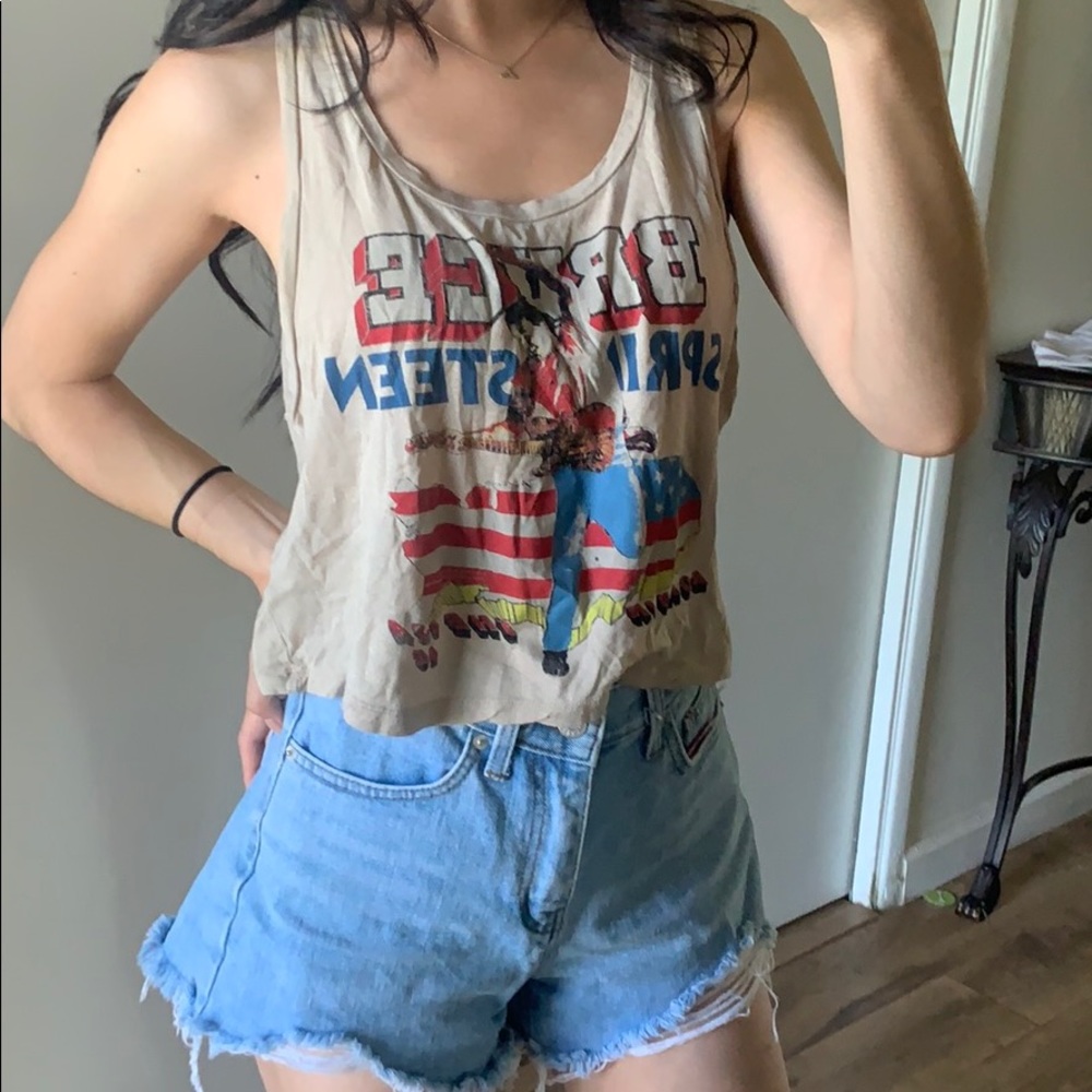 Bruce springsteeen cropped tank
